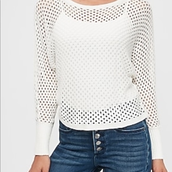 Express Sweaters - EXPRESS Open Stitch Dolman Sweater Sz Small NWT